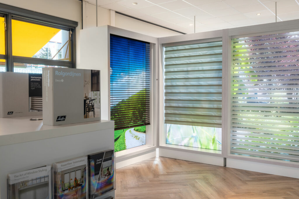 Showroom Wonnink zonwering raamdecoratie